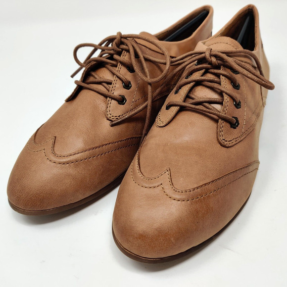 Juil 8634 Kama Womens Wingtip Oxford Shoes US 11 Camel Brown Soft Comfort NIB - Picture 3 of 16